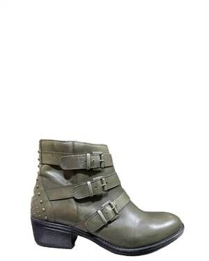 NEW ERIC MICHAEL women's sparta moto boots in grey